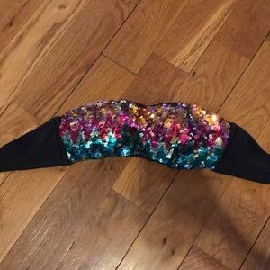 VS Strapless multicolor sequins bathing suit top